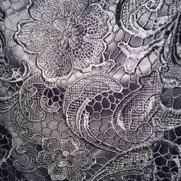 Adrianna Papell Gray Size 6  Lace Sheath Dress - Picture 4 of 4